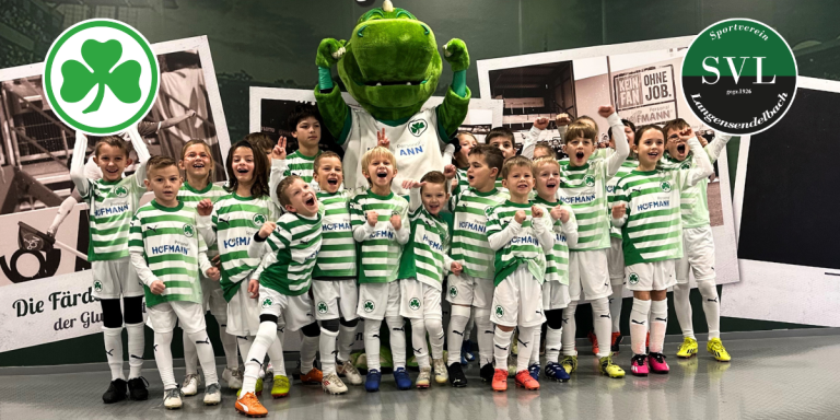 SVL-Junioren als Einlaufkinder bei Greuther Fürth